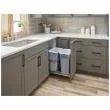 IH-SWS-MBMD35GPC Double 35 Quart Polished Chrome STORAGE WITH STYLE® Metal Soft-close Trashcan Pullout
