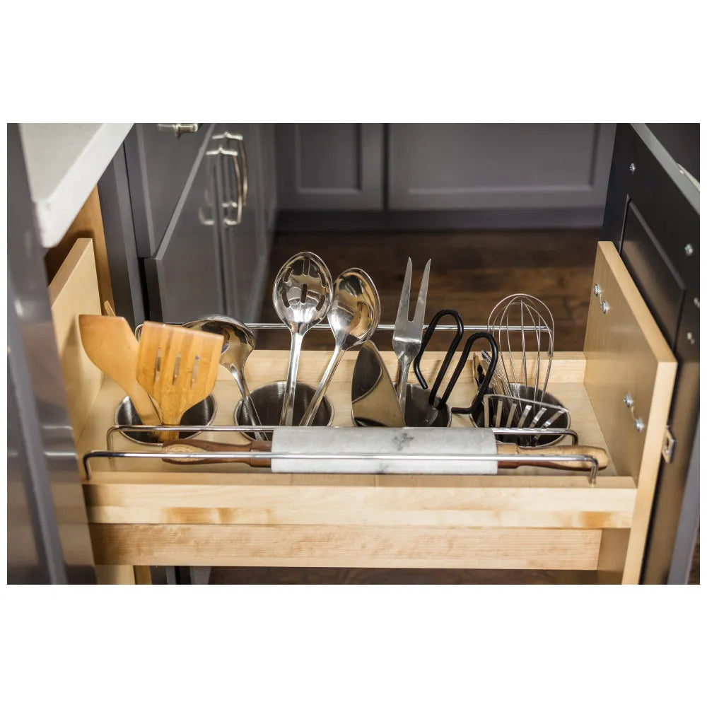 IH-UBPO-SC "No Wiggle" Utensil Bin Soft-close Base Cabinet Pullout