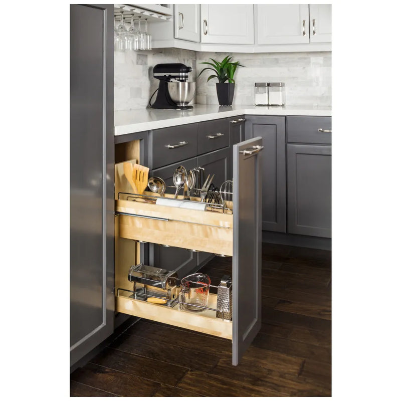 IH-UBPO-SC "No Wiggle" Utensil Bin Soft-close Base Cabinet Pullout