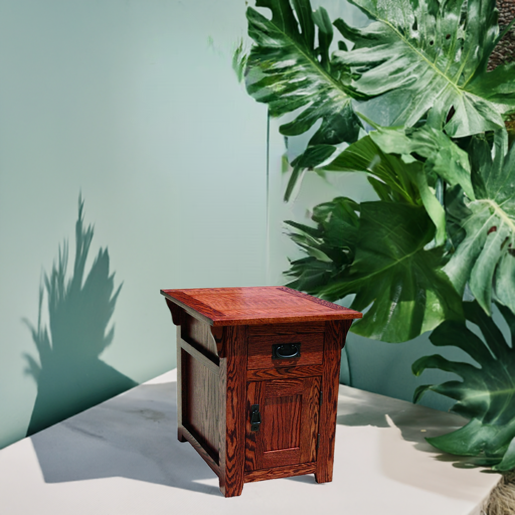 Mission Oak Enclosed End Table