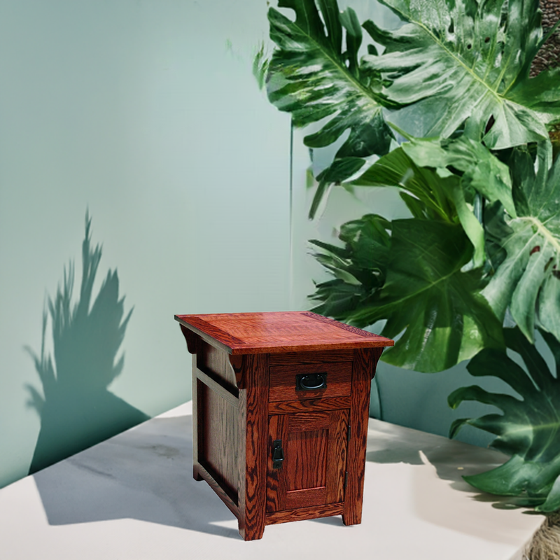 Mission Oak Enclosed End Table