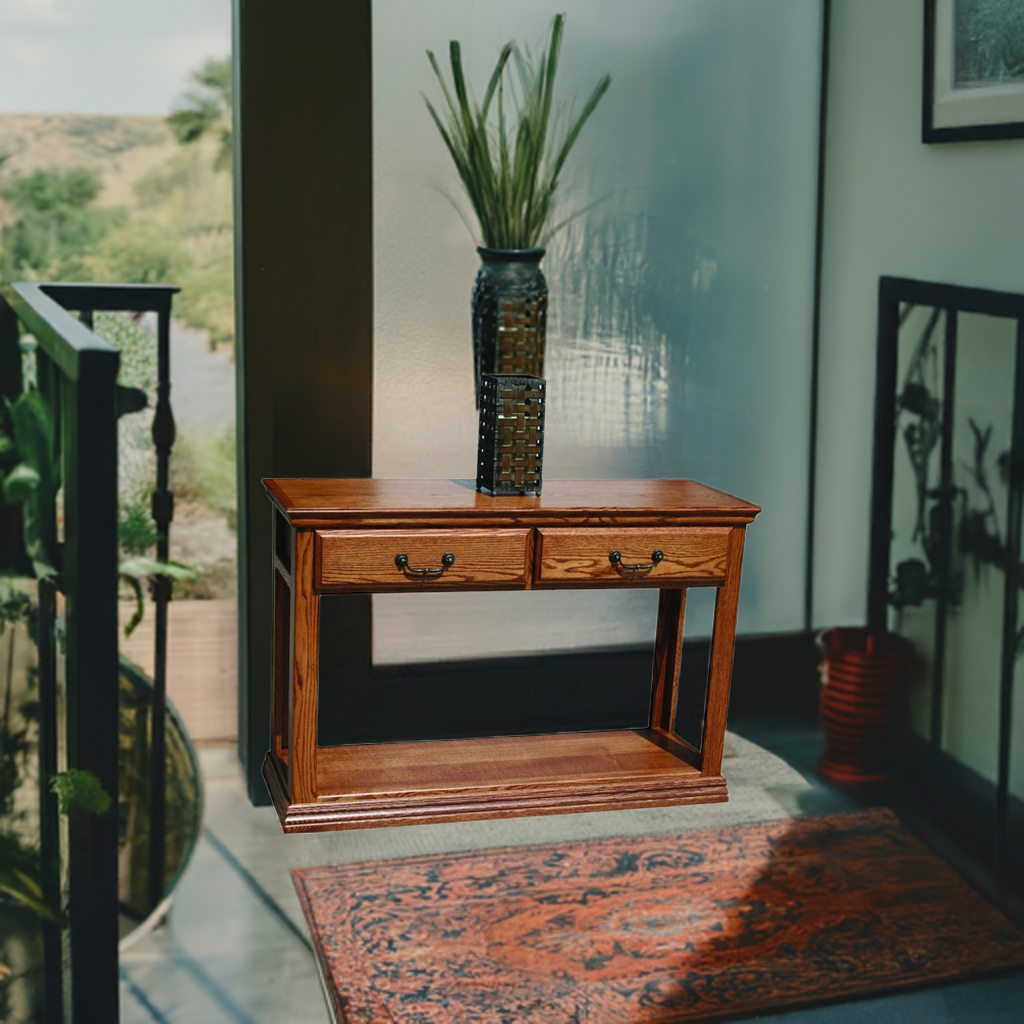 Traditional Oak Sofa Console Table O-T247
