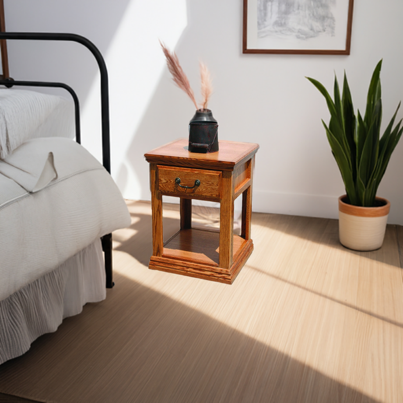 Traditional Oak End Table