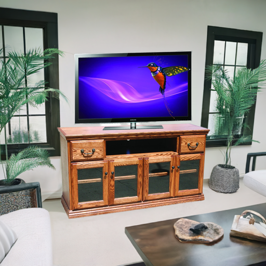 Traditional Oak 65" TV Stand