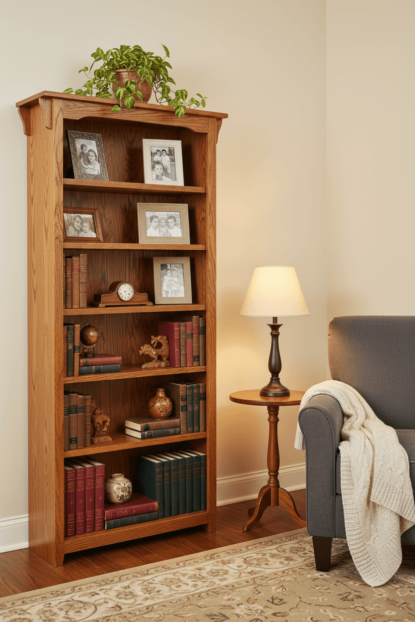 Mission Oak Bookcase - Living Room