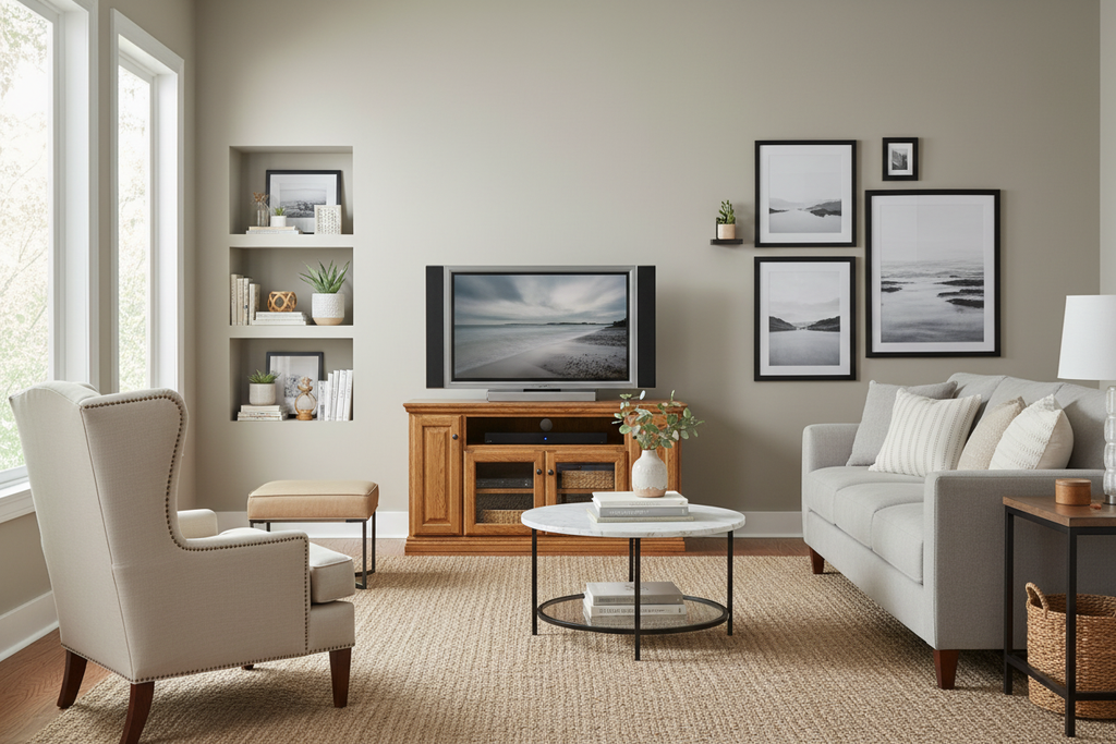 T239 TV Stand - Transitional