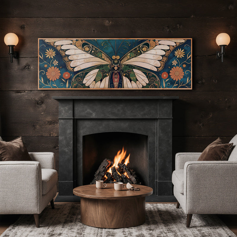 Abstract Vintage Butterfly Wall Art