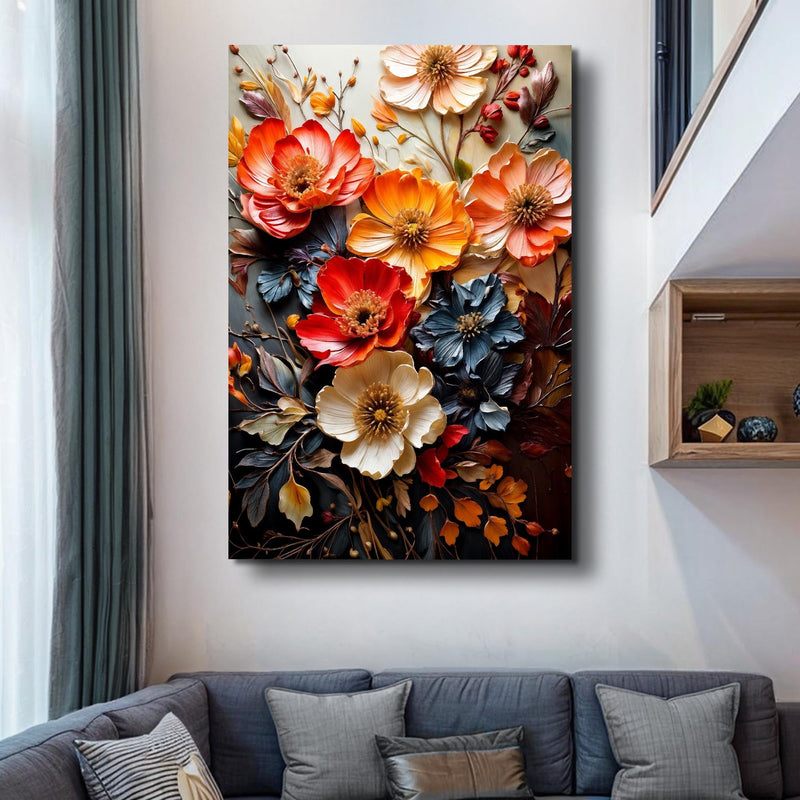 Blooming Garden Rhapsody Impasto Wall Art