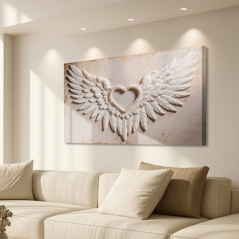 Wings of Love Abstract Canvas Art - USA Quality Wall Decor