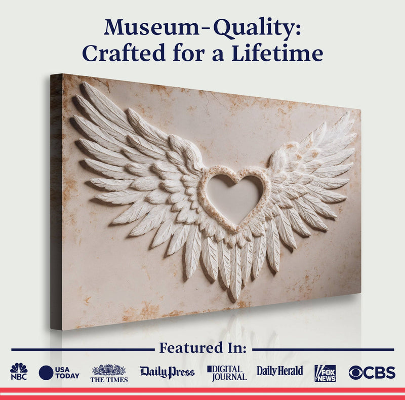Wings of Love Abstract Canvas Art - USA Quality Wall Decor