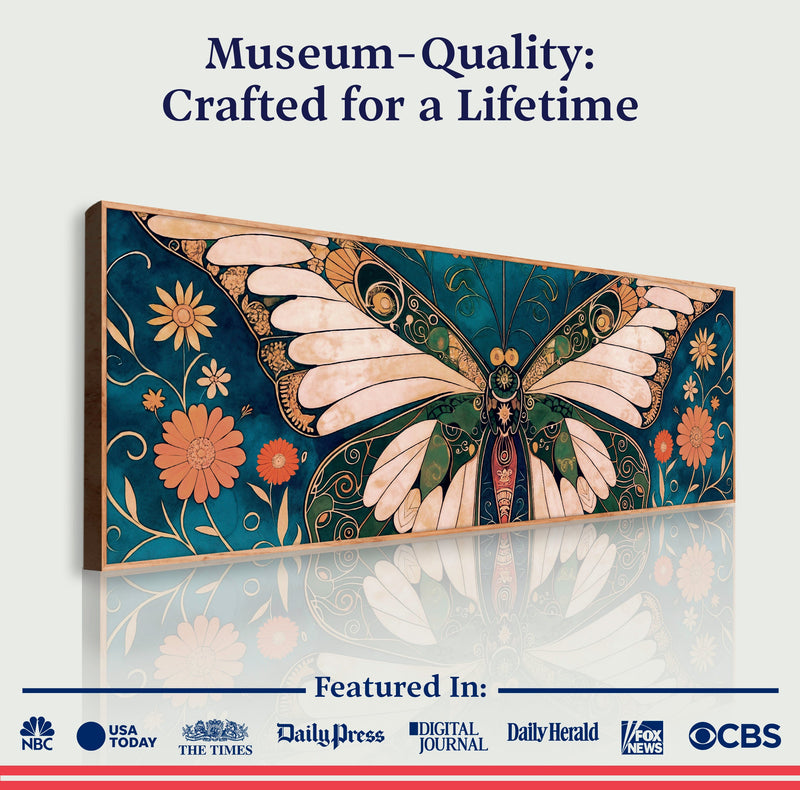 Abstract Vintage Butterfly Wall Art