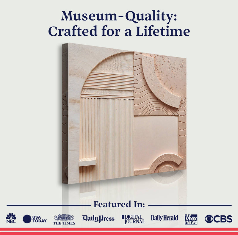 Minimalist Peach Clay Wall Art