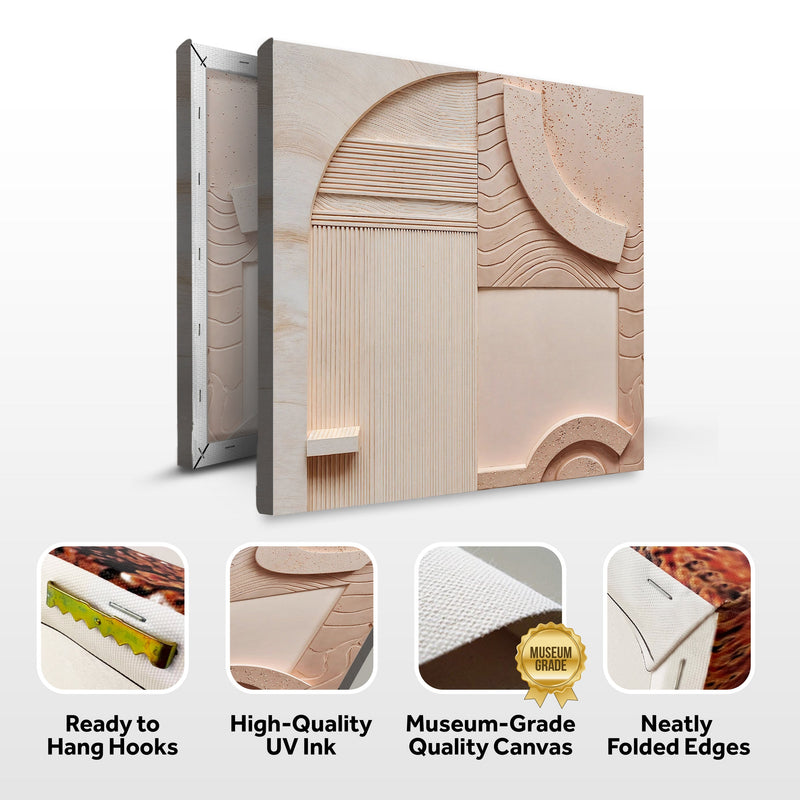 Minimalist Peach Clay Wall Art