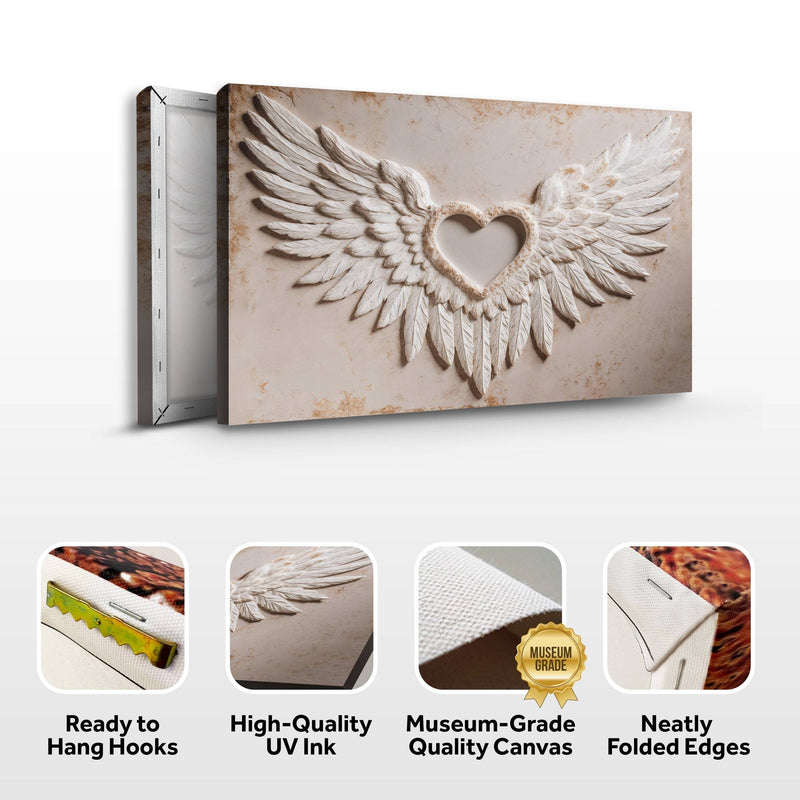 Wings of Love Abstract Canvas Art - USA Quality Wall Decor