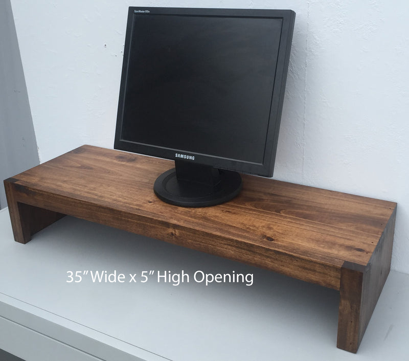 Custom height 9"high-Rustic Alder TV Riser Stand, Solid Wood Riser Table