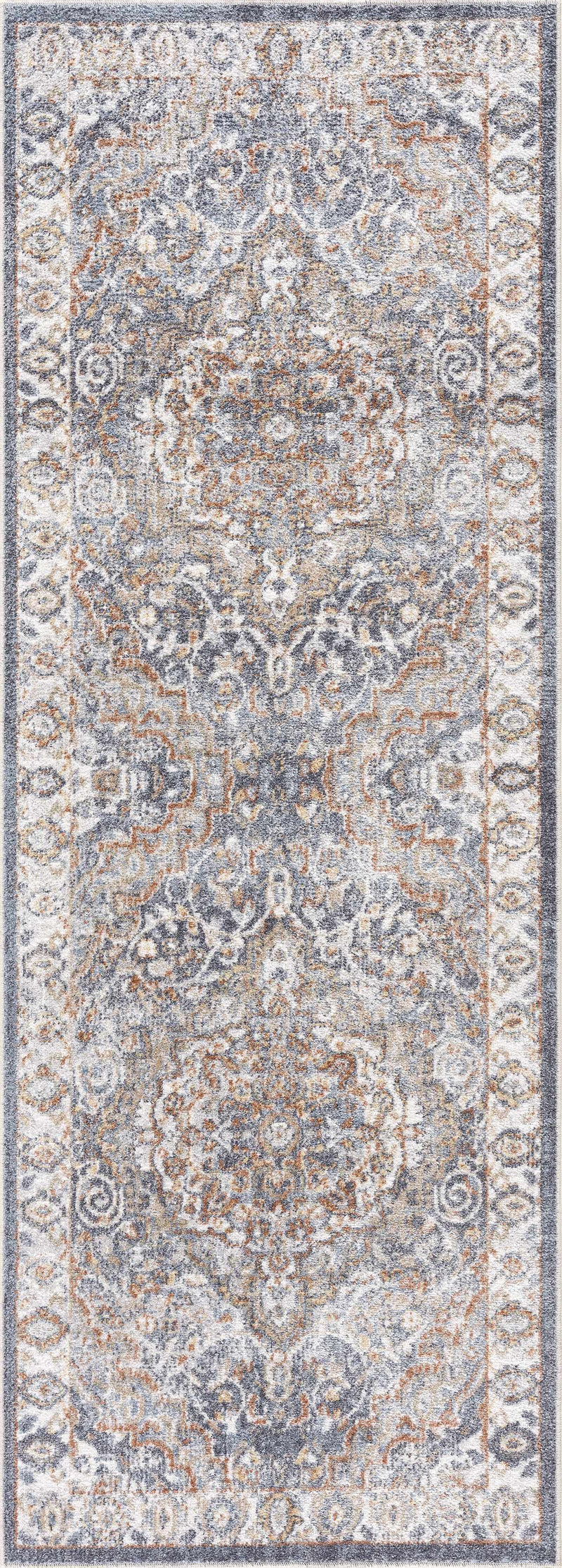 Aurum Blue & Beige Washable Area Rug