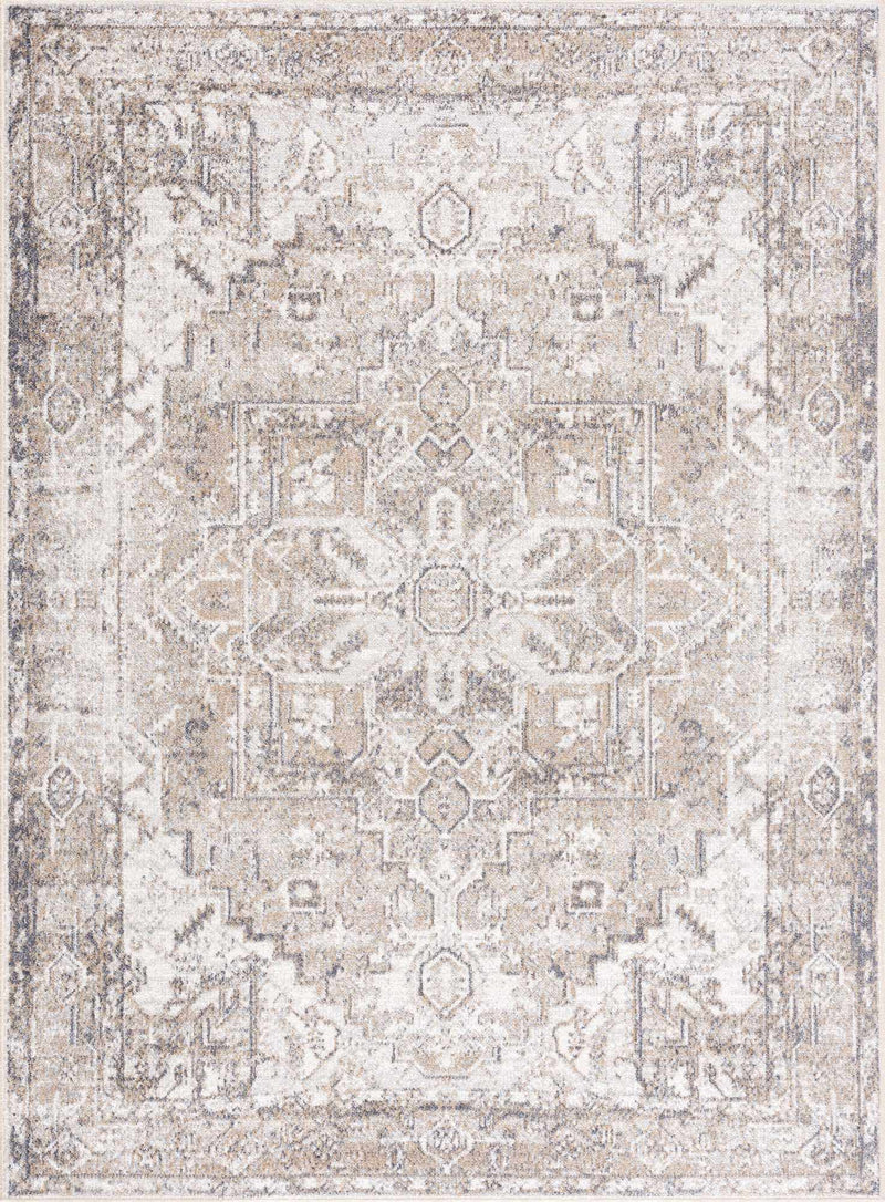 Blue Brown Hera Washable area rug