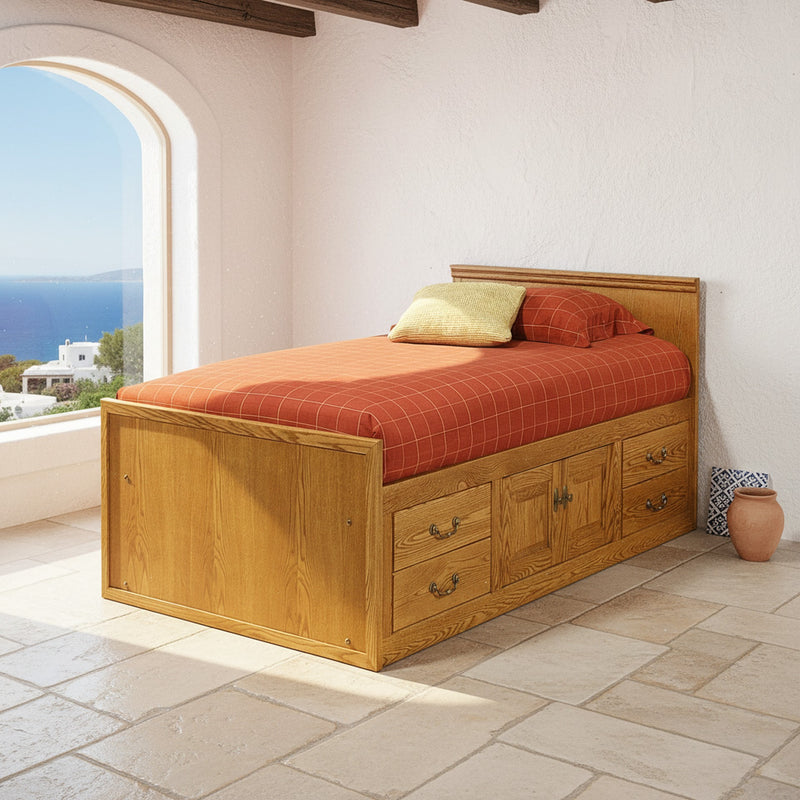 Traditional Alder Kids TWIN Chest Bed