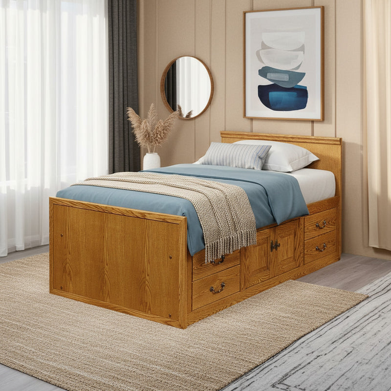 Traditional Alder Kids TWIN Chest Bed