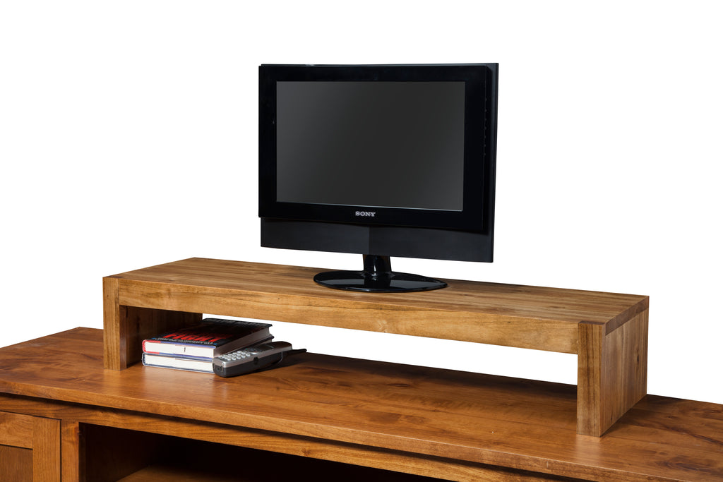 Custom height 9"high-Rustic Alder TV Riser Stand, Solid Wood Riser Table