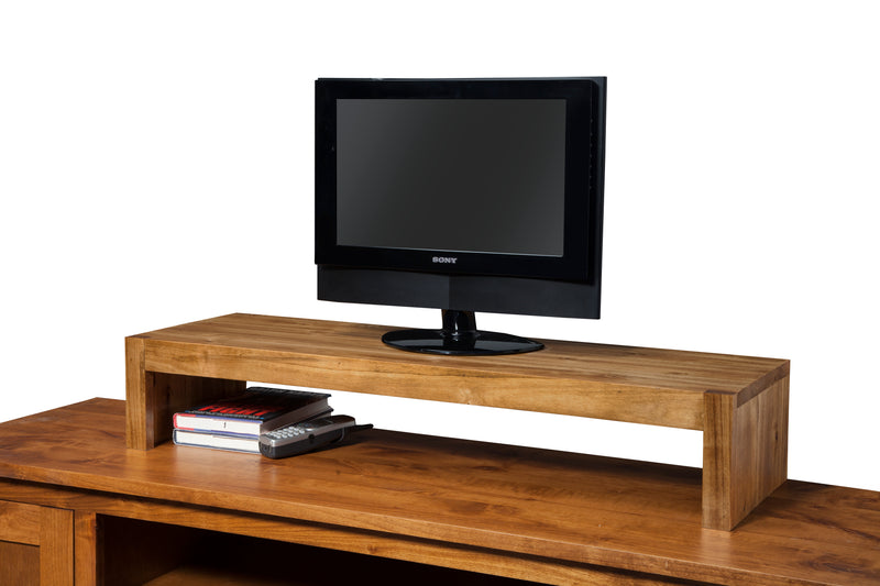 Custom height 9"high-Rustic Alder TV Riser Stand, Solid Wood Riser Table