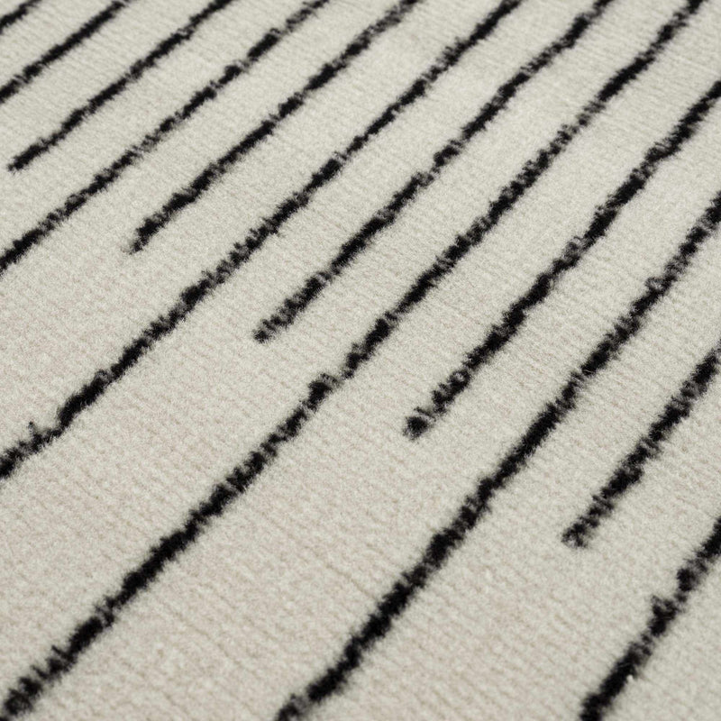 Angus Abstract Black and White Area Rug