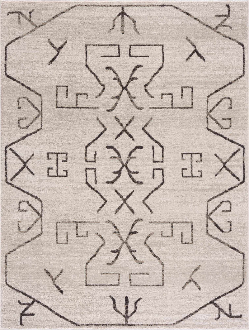 Azzan Cream & Charcoal Area Rug