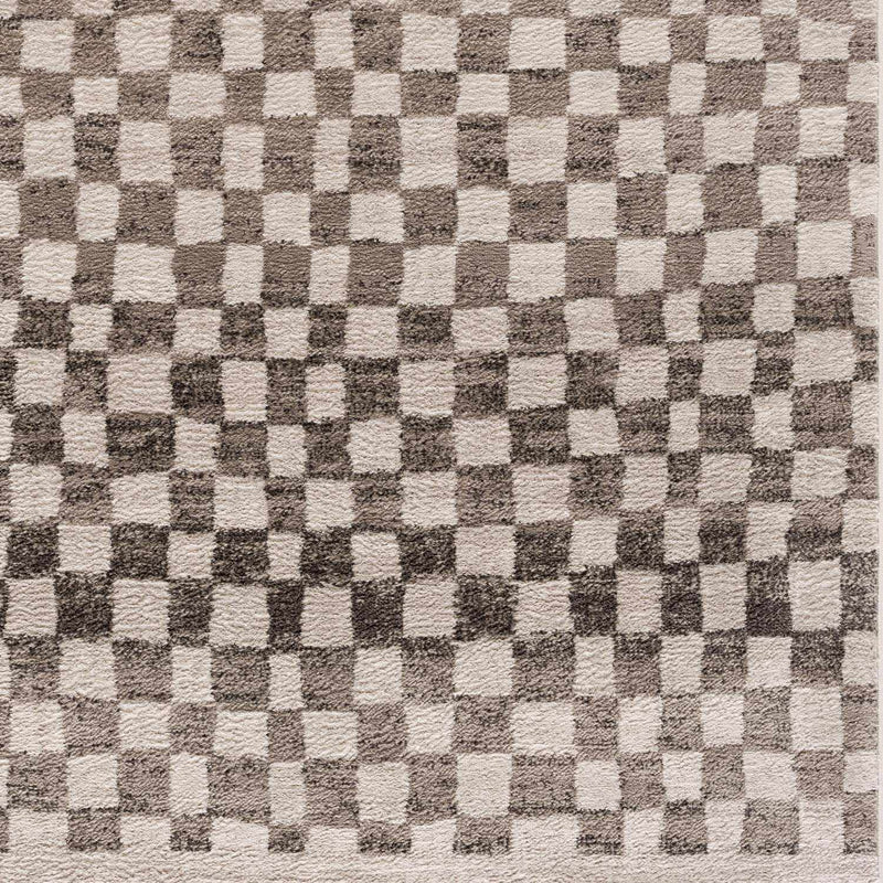 Benjy Cream & Charcoal Checkered Area Rug