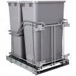 IH-SWS-MBMD50GPC Double 50 Quart Polished Chrome STORAGE WITH STYLE® Metal Soft-close Trashcan Pullout