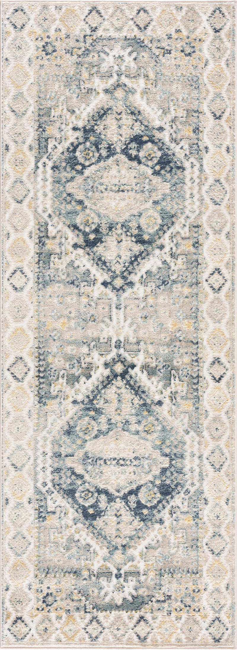 Brend Blue Medallion Area Rug