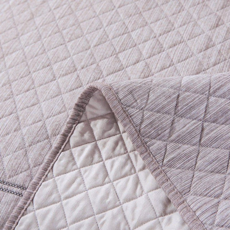 DaDa Bedding Whimsical Lavender Grey Cottage Soft Quilted Coverlet Bedspread Set (JHW866)