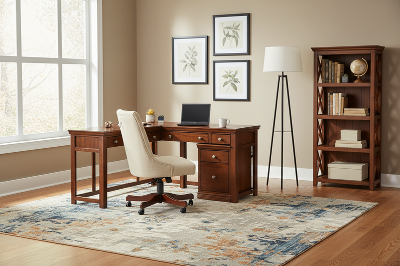 Desk by window with natural light