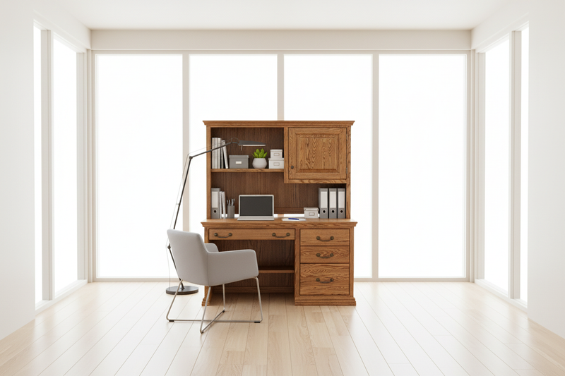 Sleek Bedroom Office