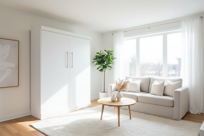 Windsor Murphy Bed - White Living Room