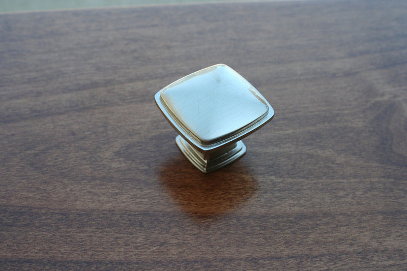 Brushed Nickel Square Knob