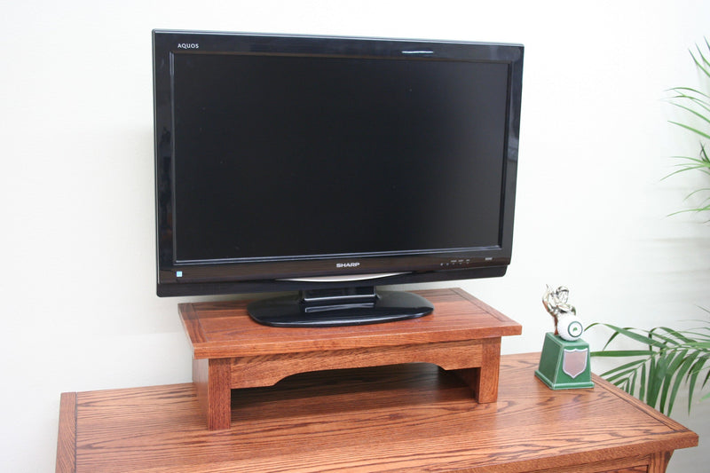 Mission Oak TV Display Laptop Riser Stand