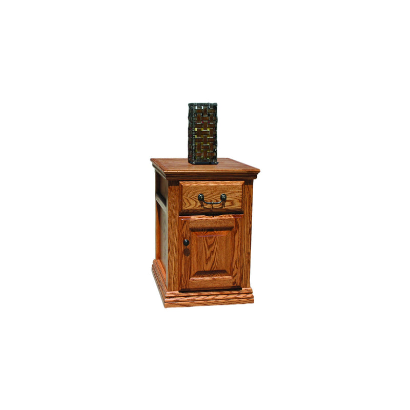 Casano Traditional Alder Enclosed End Table