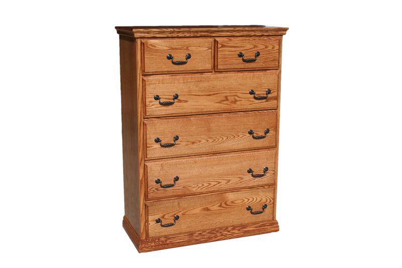 Traditional Oak 6-Piece Platform Bedroom Suite