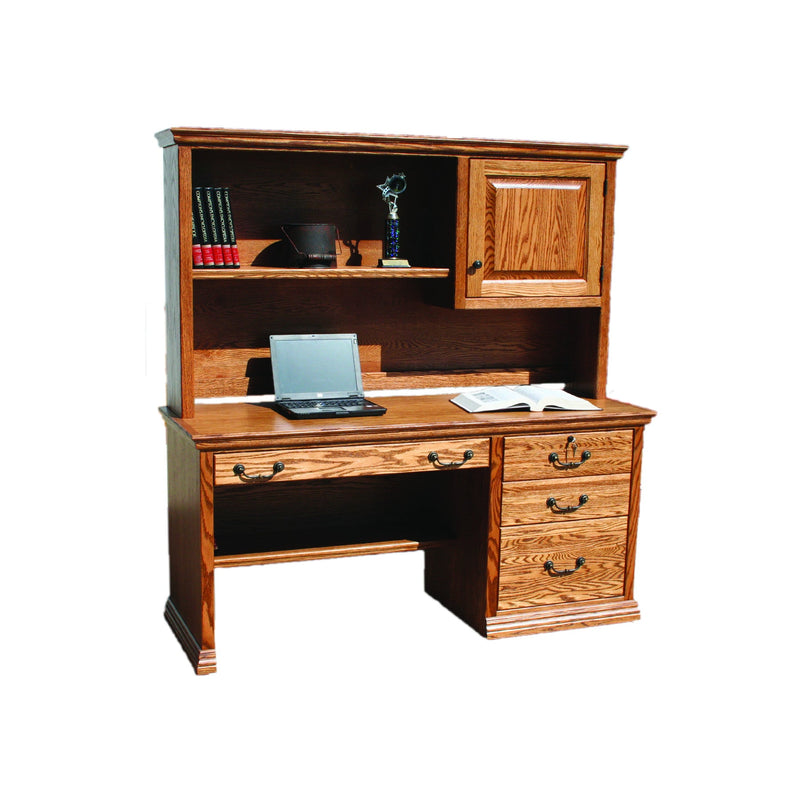 Casano Traditional Oak 57" Desk and Hutch