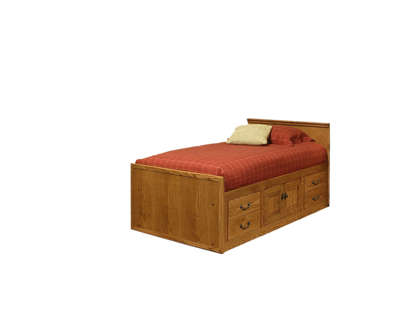 Traditional Oak Kids TWIN Chest Bed